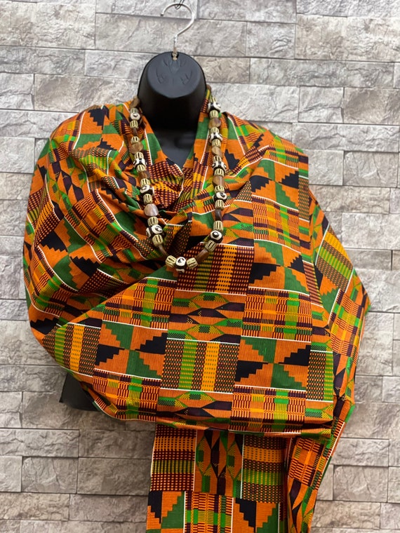 African Shawl African Scarf Kentecloth Shawl Ethnic Shawl - Etsy