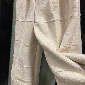 White Mudcloth Pants , Natural Mudcloth Pants, Off White Pants, Organic Pants ,  Natural Pants