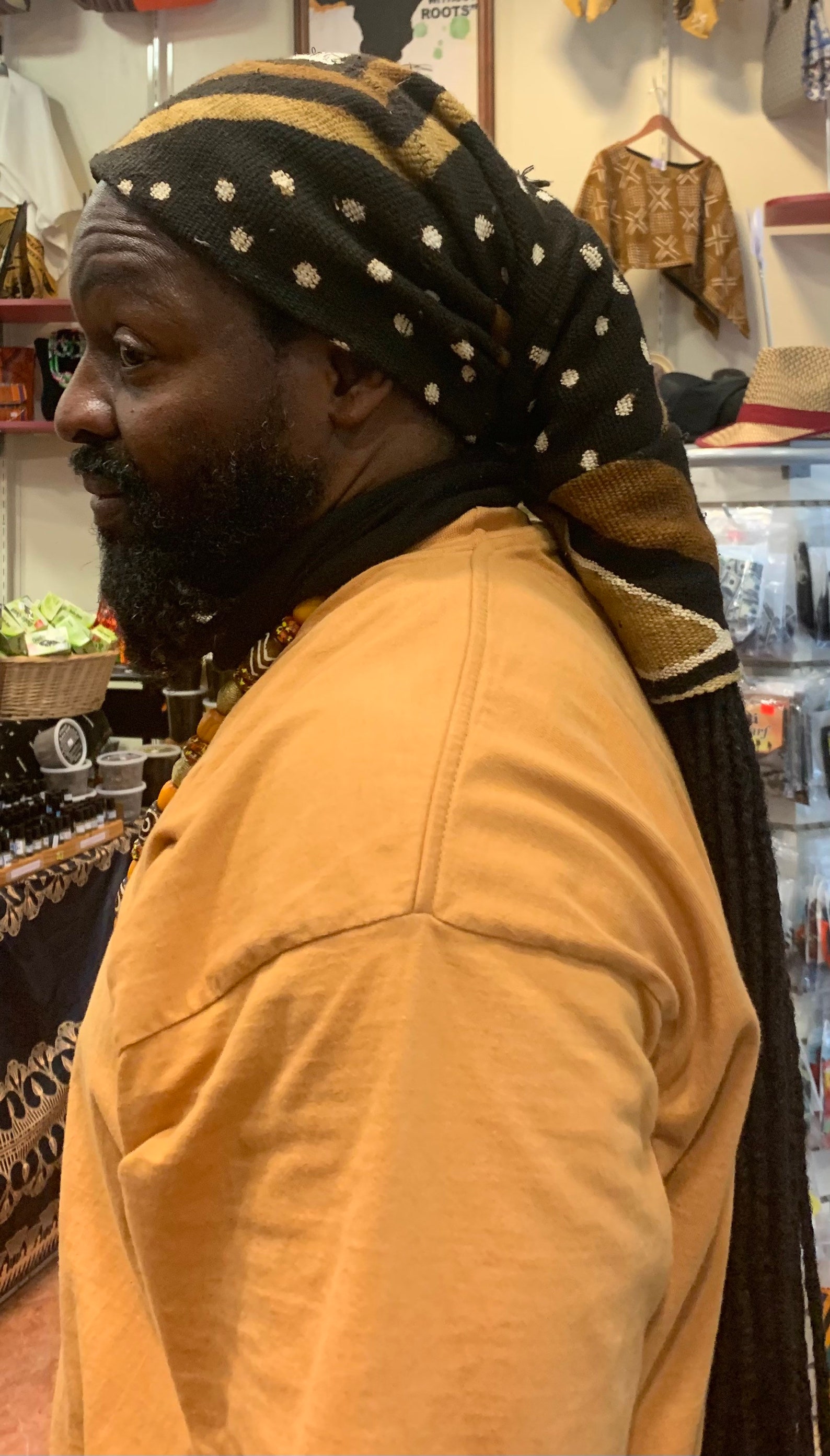 Dreadlocks Hat, Locs Hat, Rasta Hat, Mudcloth Loc Hat, Locs Sock