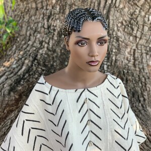 African Mudcloth Shrug, Bogolan Shrug, African Poncho, Poncho, African Shawl, Cape, African Cape