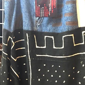 Denim Mudcloth Skirt, Mudcloth Skirt, Denim Skirt, African Print Skirt
