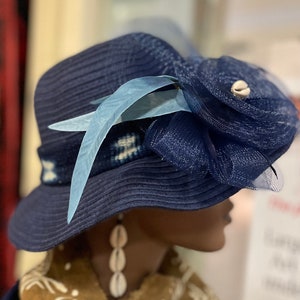 Blue Cashmere Hat And Scarf , Winter Hat And Scarf, Womens Mudcloth Scarf And Hat, Fall Hat And Scarf