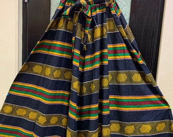 Floor length kente cloth skirt, african floor length skirt, Ankara long skirt