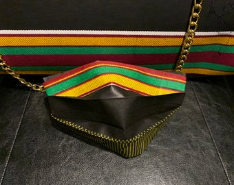 Kente face mask and handbag, african Face Mask and  kente handbag, Out of Africa handbag and face mask