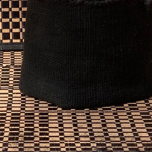 Black Mudcloth Kufi, African Kufi, Black Bogolan Kufi, Ethnic Hat, Black African Hat, Black Mens Kufi, Black Women Mudcloth Hat, Unisex Kufi