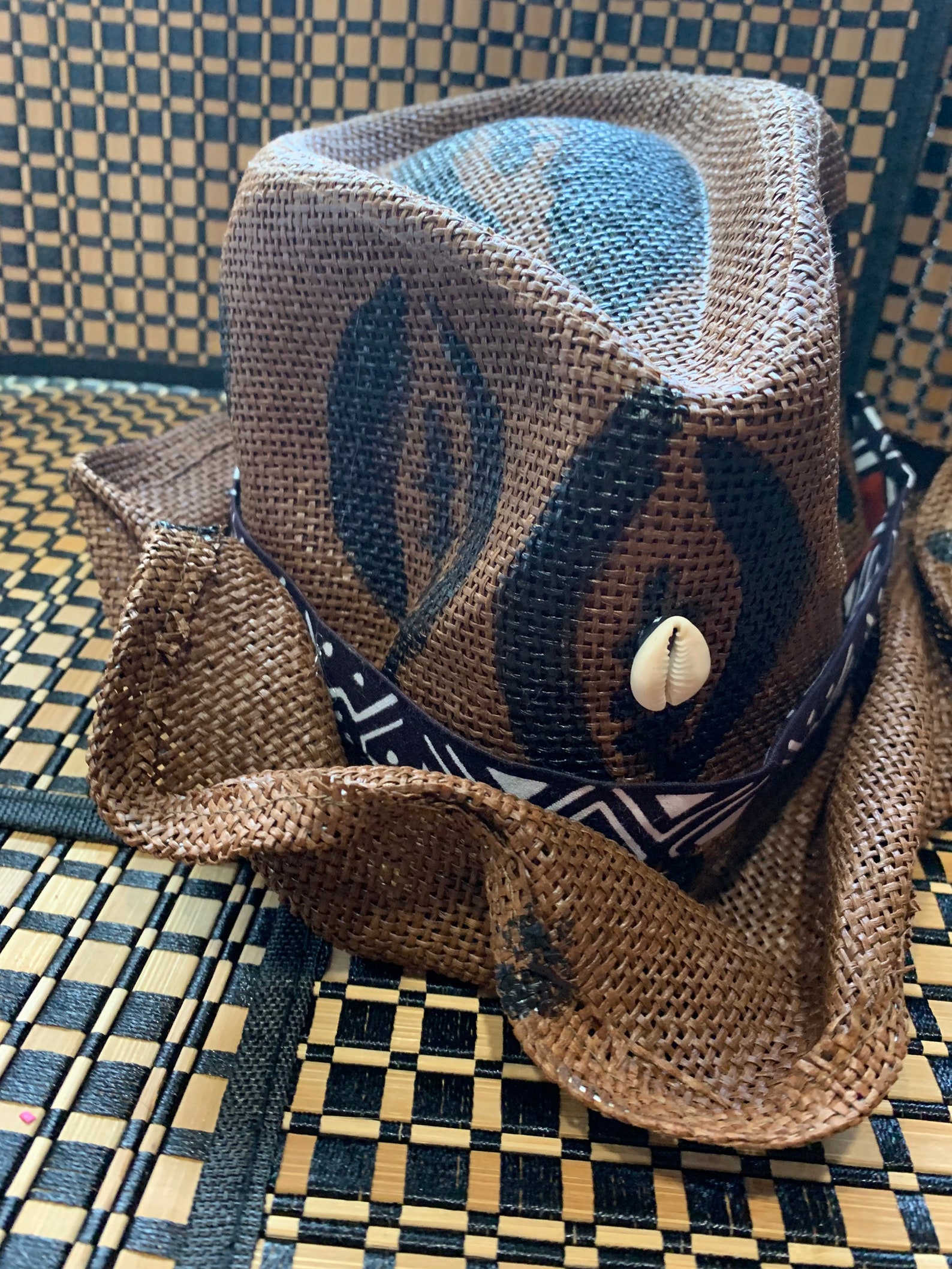 Brown Straw Hat African Straw Hat Zulu Hat Ethnic Hat | Etsy