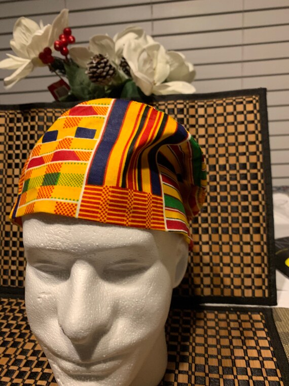 Sombrero sombrero de tela Kente Kufi Etsy México