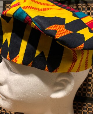Chapéu Kufi Africano ShopHaven - Estampa Kente Gana | 100% Algodão | Tamanho Único | Mês História Negra