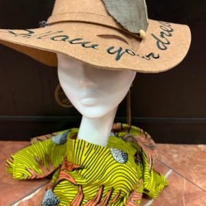 African Felt hat,Zulu hat, African Headwrap