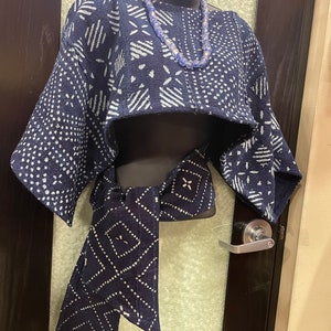 Indigo Shrug, Indigo Shawl, Indigo Mudcloth , Navy Blue Shrug