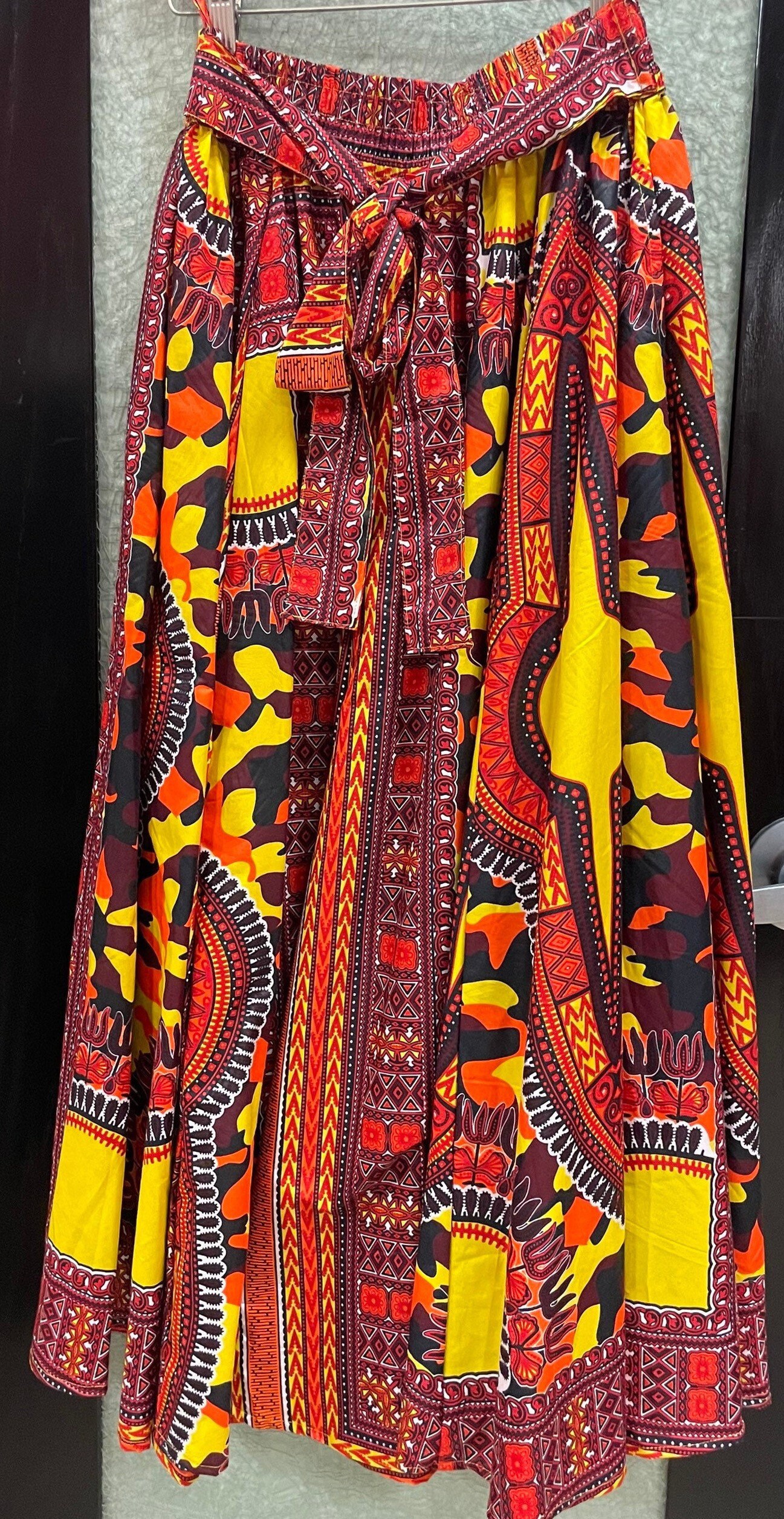 African Broomstick Skirt Camo Long Skirt Ethnic Skirt Full Etsy