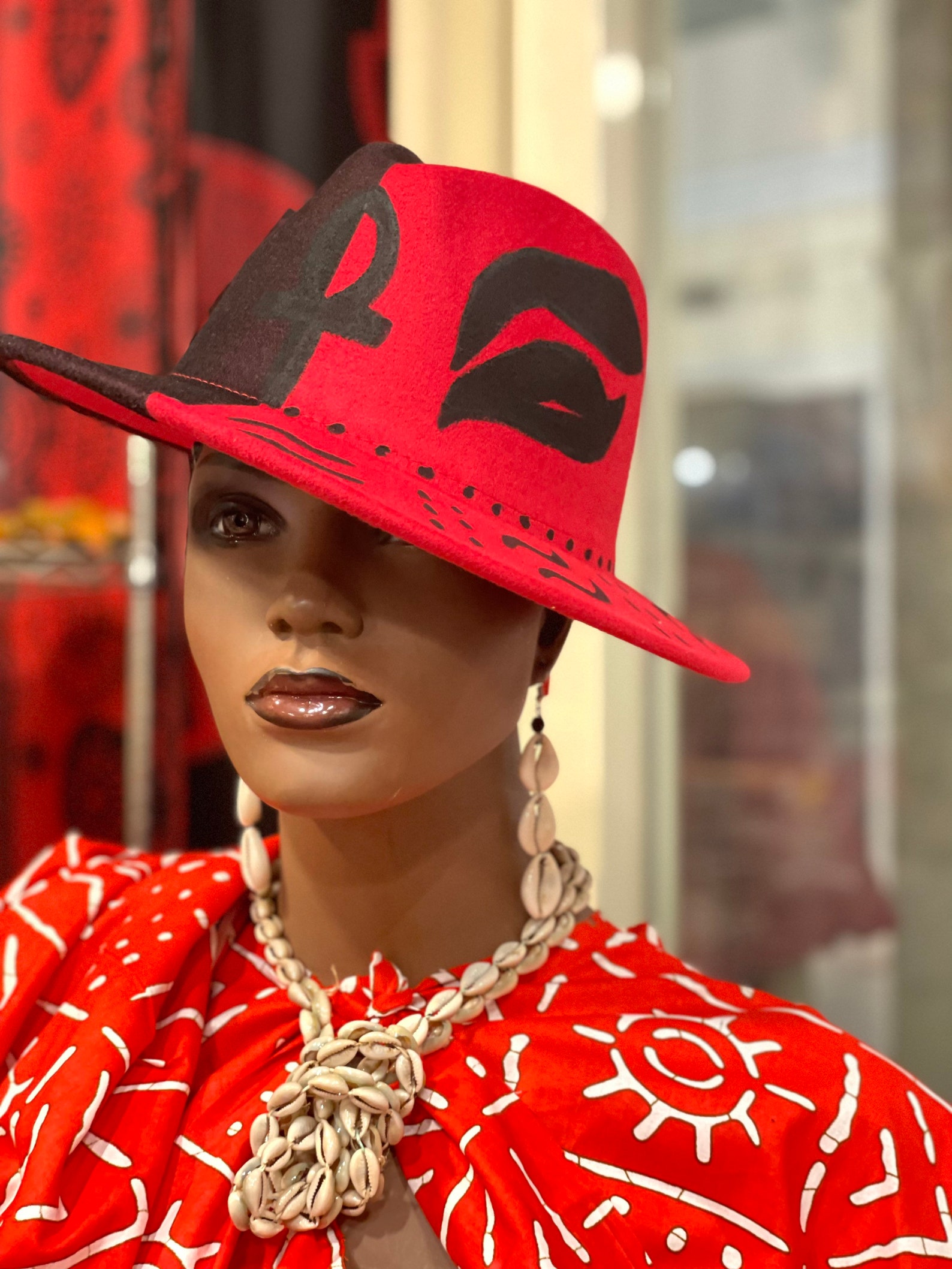 Adrinka Red Fedora Hat African Hat African Unisex Hats Etsy