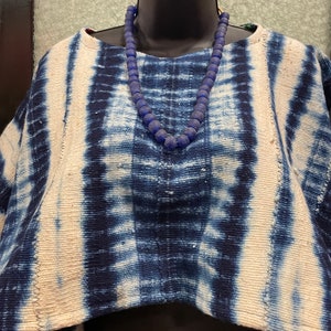 Indigo Shrug, Blue Mudcloth Shrug, African Shrug, Ethnic Shrug