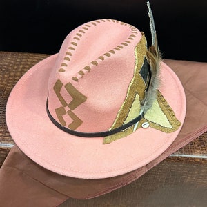 Pfirsich Fedora, Pink Fedora, Coral Fedora