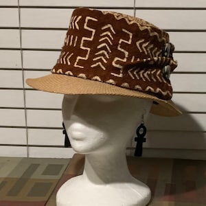 Mudcloth Fedora, African Fedora, Bogolan Fedora, Kufi, Women Hat, Spring And Summer Hat