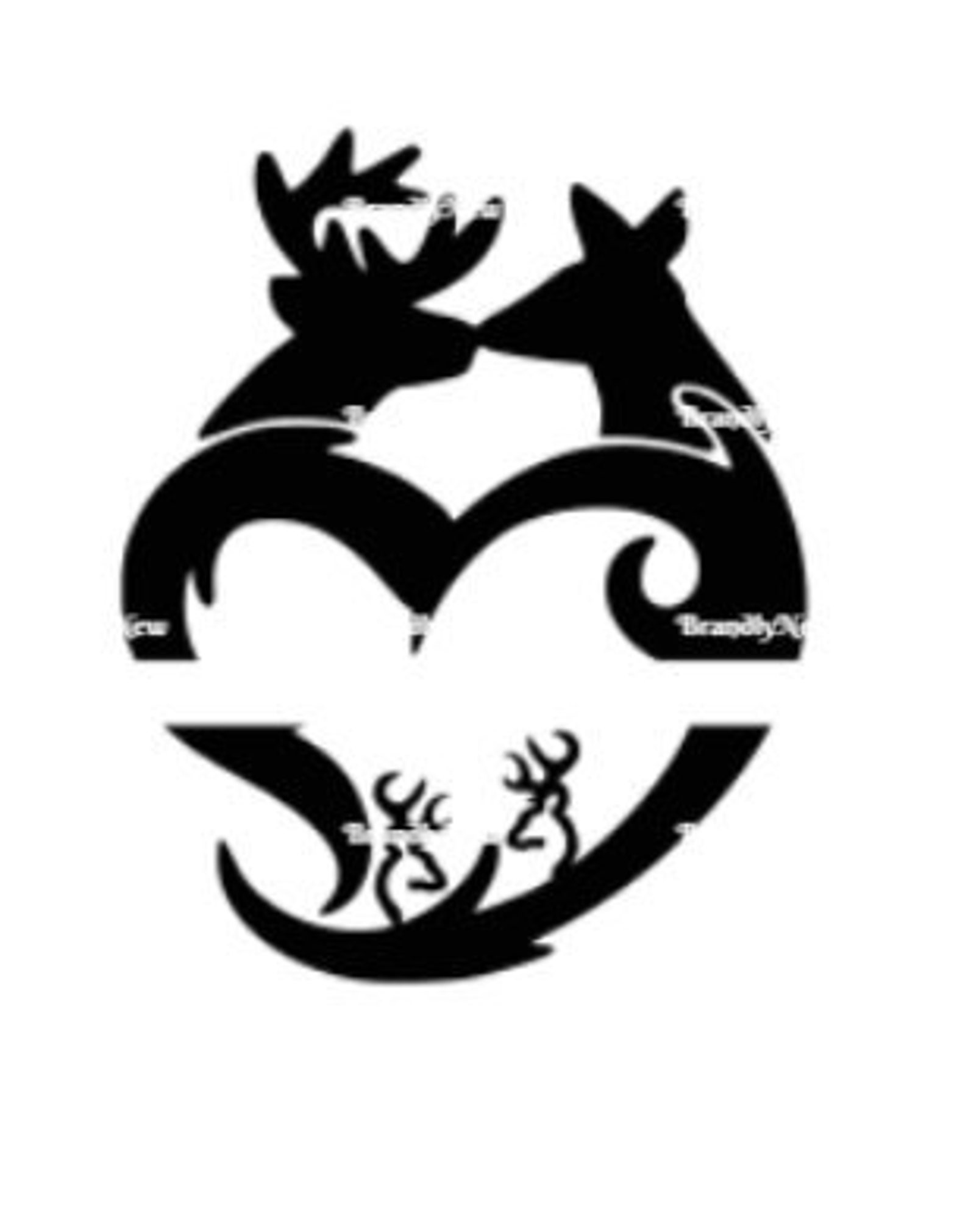 Country Doe and Buck Kissing Design With Two Bucks / SVG PNG Etsy