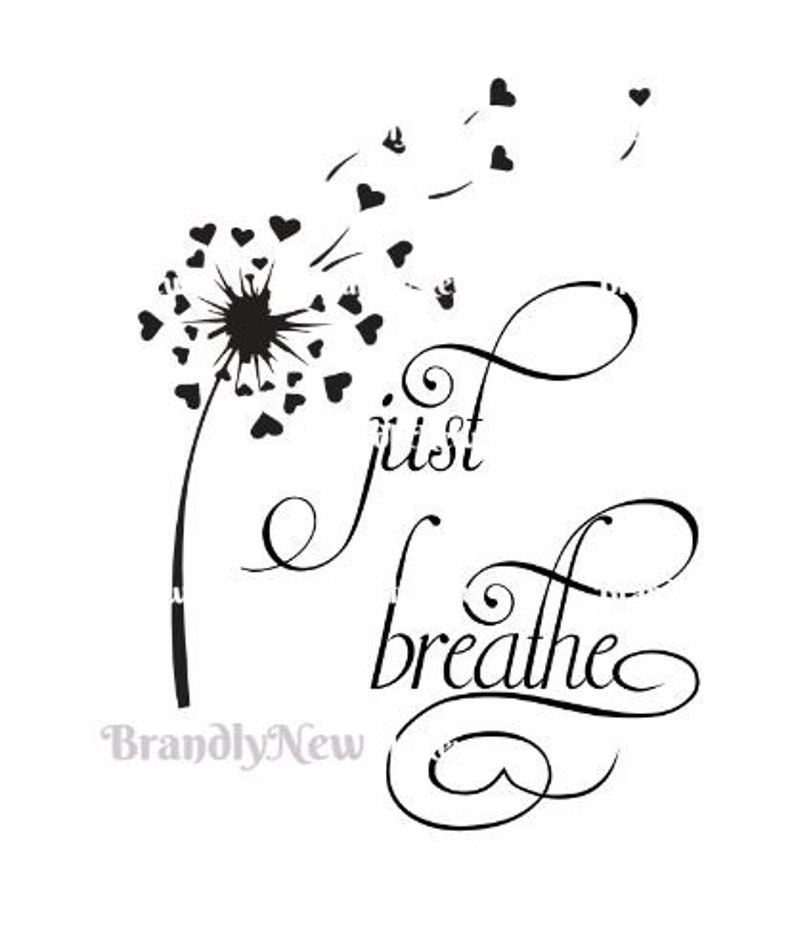 Download Just Breathe Heart Design / SVG PNG DXF Download / File | Etsy
