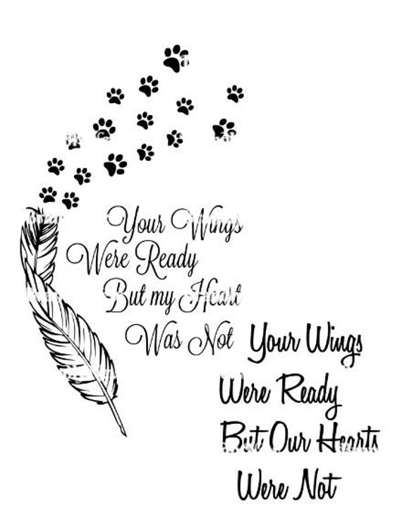Download Your Wings Were Ready But My Heart Was Not Paw Prints Design Etsy