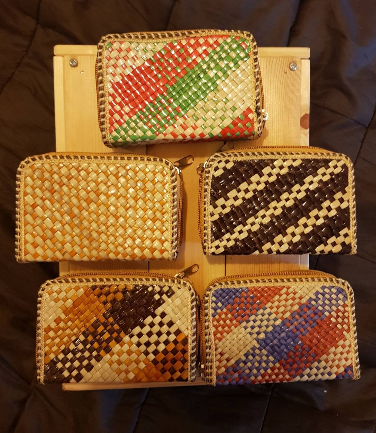 Rattan wallet deals