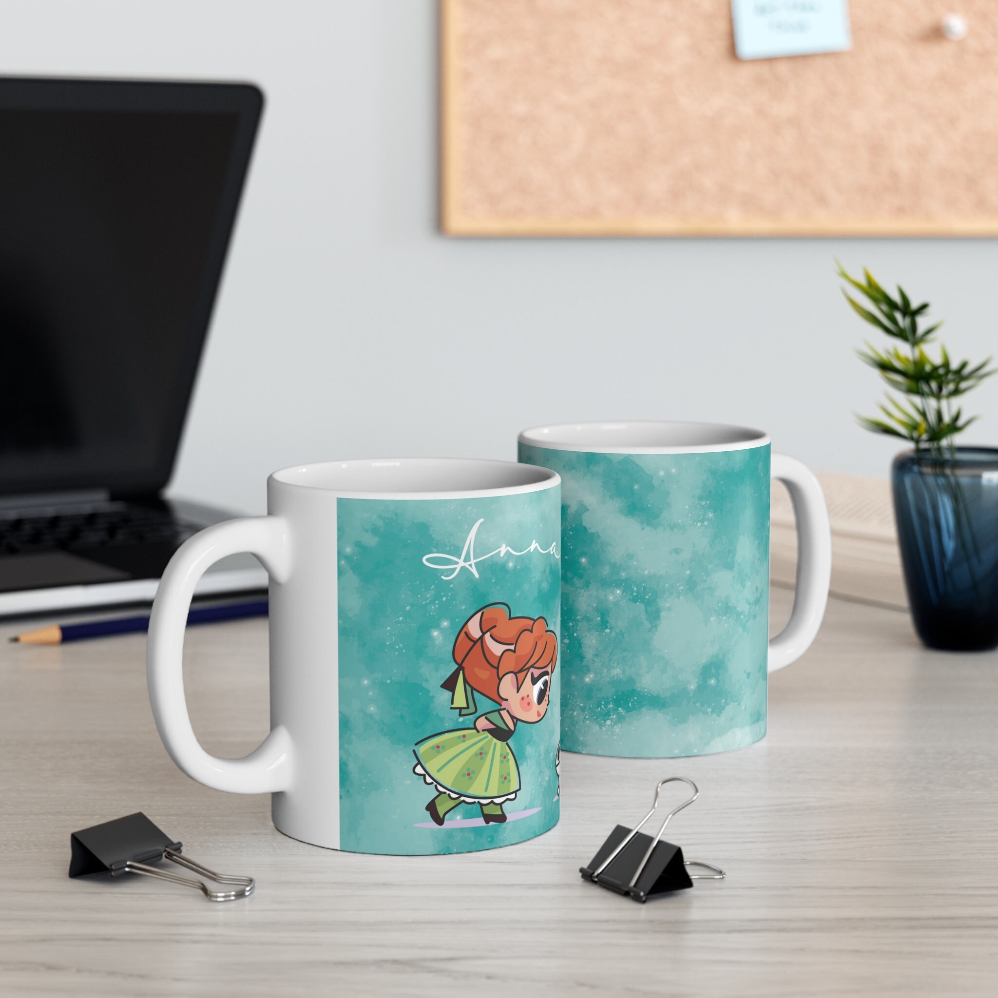 Anna Cute Ceramic Mug 11oz, Frozen Mug, Disney Princesses' Mug, Anna and  Elsa Cute Design Mug. - Etsy