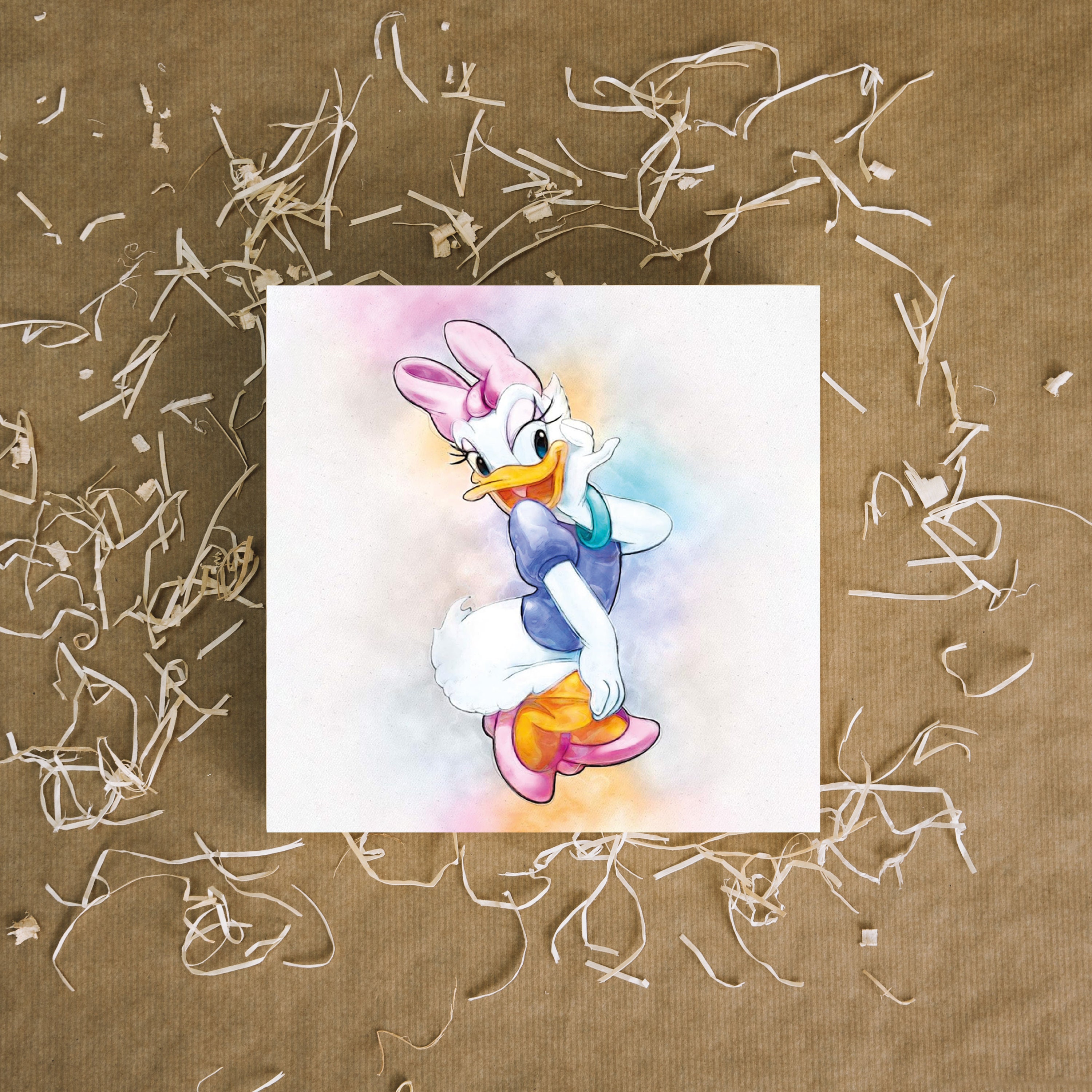 Daisy Canvas Painting - Disney Canvas Painting, Daisy Canvas 5x5, Canvas Disney Characters, Mickey and Friends