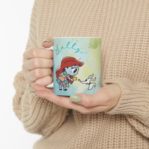 Sally and Zero cute Ceramic Mug 11oz, Sally and Zero babies, Jack and Sally, Nightmare Before Christmas, Disney Princess. image 7