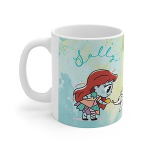 Sally and Zero cute Ceramic Mug 11oz, Sally and Zero babies, Jack and Sally, Nightmare Before Christmas, Disney Princess. image 2