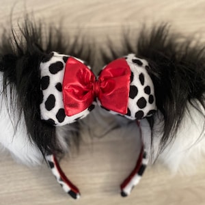 Cruella Deville Ears - Disney Ears - 101 Dalmatians Ears