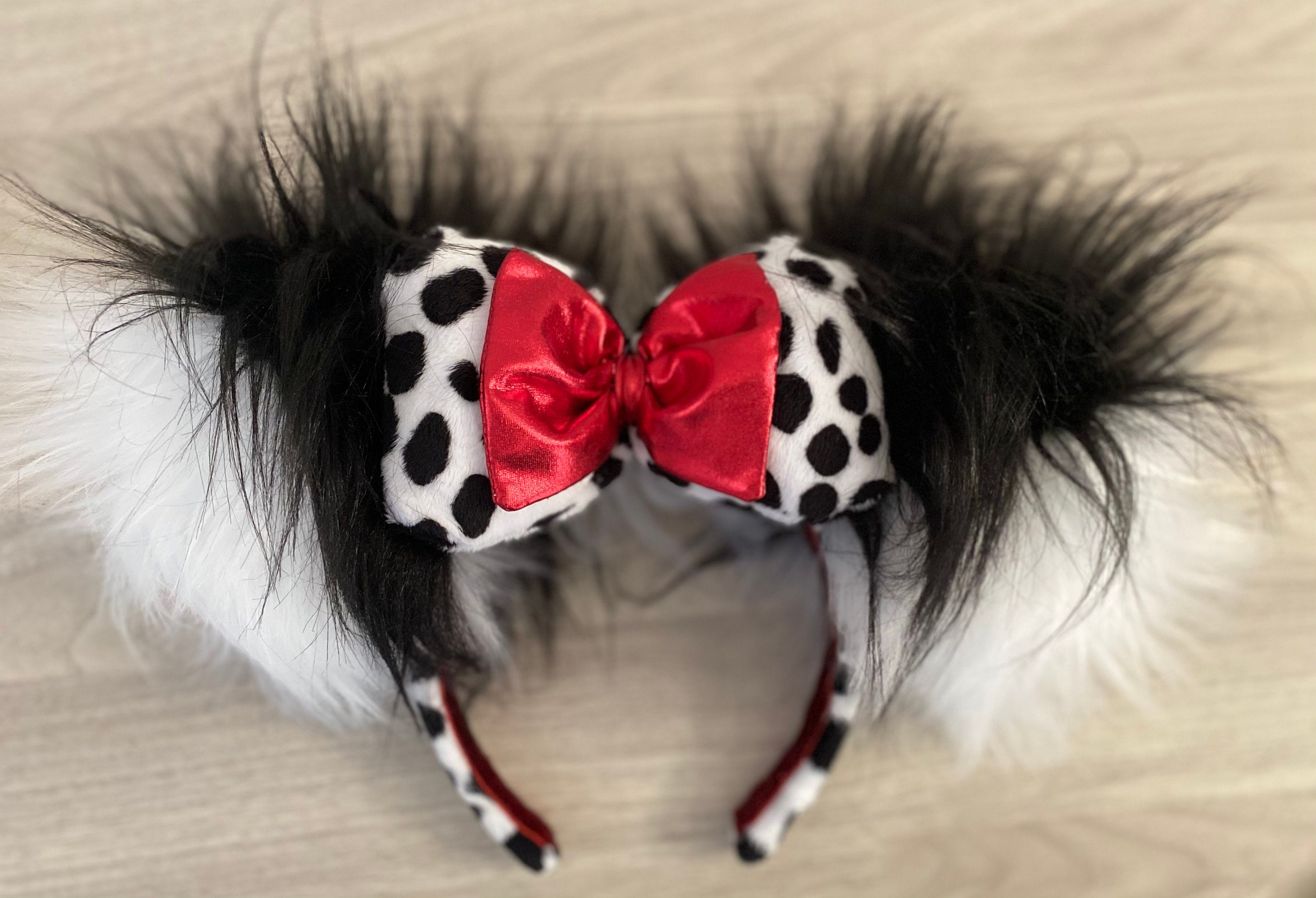 Disney Parks 101 Dalmations Cruella Fur Plush Ears Minnie Mouse Headband New New Disney Parks 101 Dalmations Cruella Fur | Mercari main image 2
