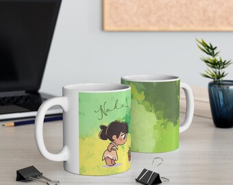 Nakoma cute Ceramic Mug 11oz, Nakoma baby, Pocahontas, Disney Princess.