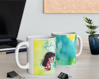 Lilo and Stitch cute Ceramic Mug 11oz, Lilo and Stitch babies, Disney Princess.