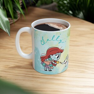 Sally and Zero cute Ceramic Mug 11oz, Sally and Zero babies, Jack and Sally, Nightmare Before Christmas, Disney Princess. image 5