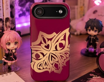 Valentino Phone Case, Hand-drawn Fan Art, Bold Moth-inspired