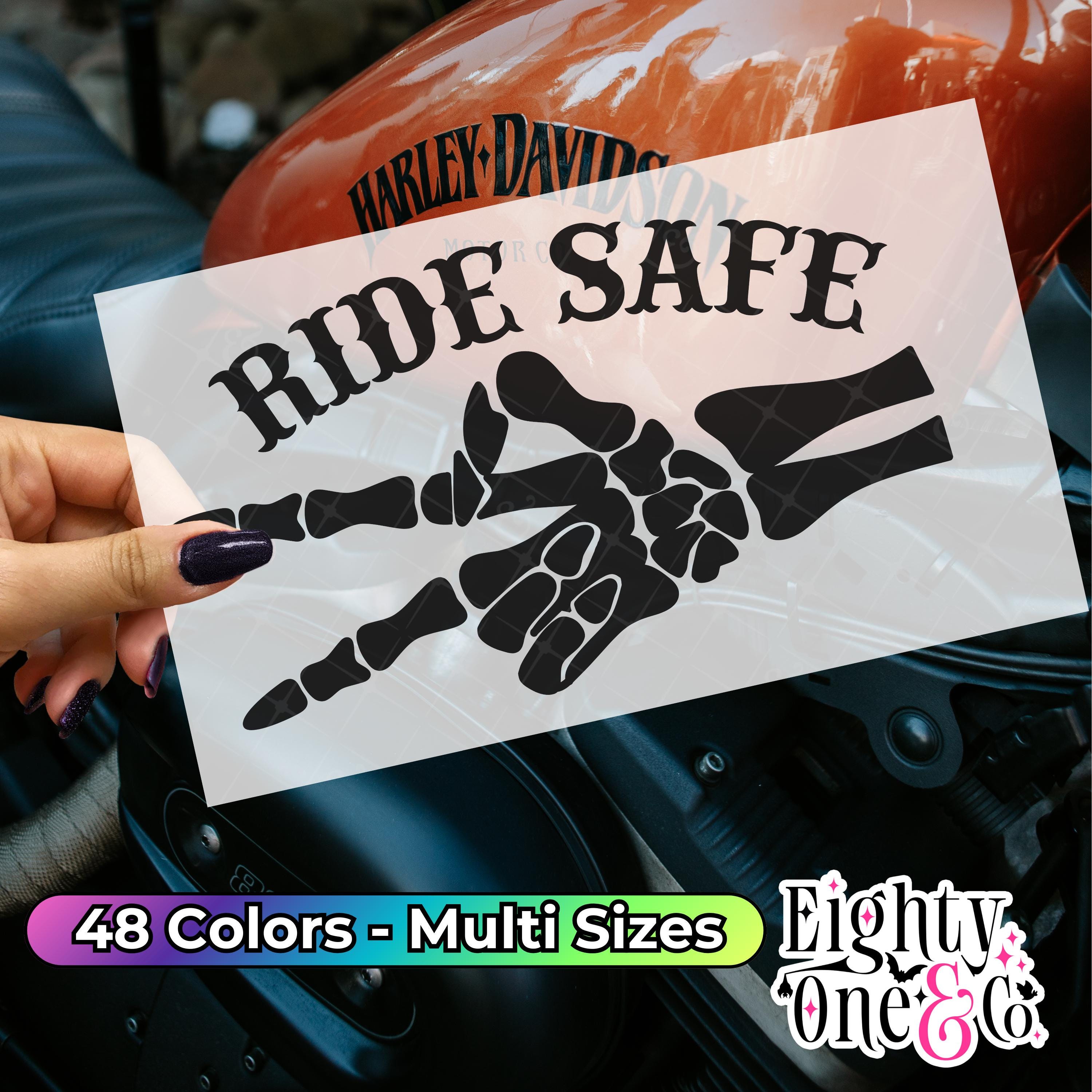 Must Ride Lable Ride or Die Drive Safe Bike Ride Enjoy the Ride Sticker Enjoying the ...