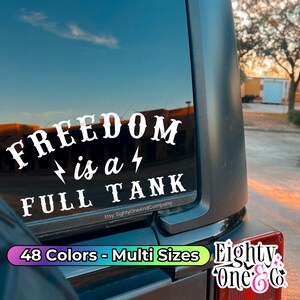 Freedom is a full tank motorcycle stickers glossy decal motorcycle accessories motorcycle decal windshield decal helmet decal biker gift