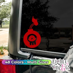 Hazbin Cherry bomb decal Fan Art Car Decal Cherry Fanart Hazbin Hotel Inspired Car Sticker Hazbin Hotel Cherry sticker hazbin Cherry Vinyl
