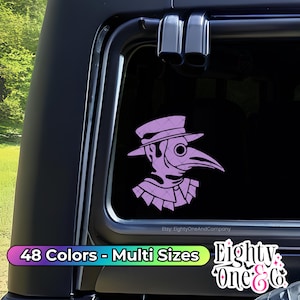 Plague Doctor decal black plague doctor cute plague doctor witchy decals doctor plague weird stickers gothic decals alternative decals