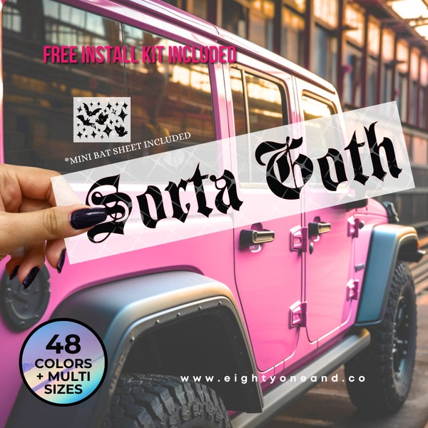 Sorta Goth mall goth decal bat decal 80s goth sticker emo goth decal 90s goth sticker casual goth cute goth dark goth elegant goth