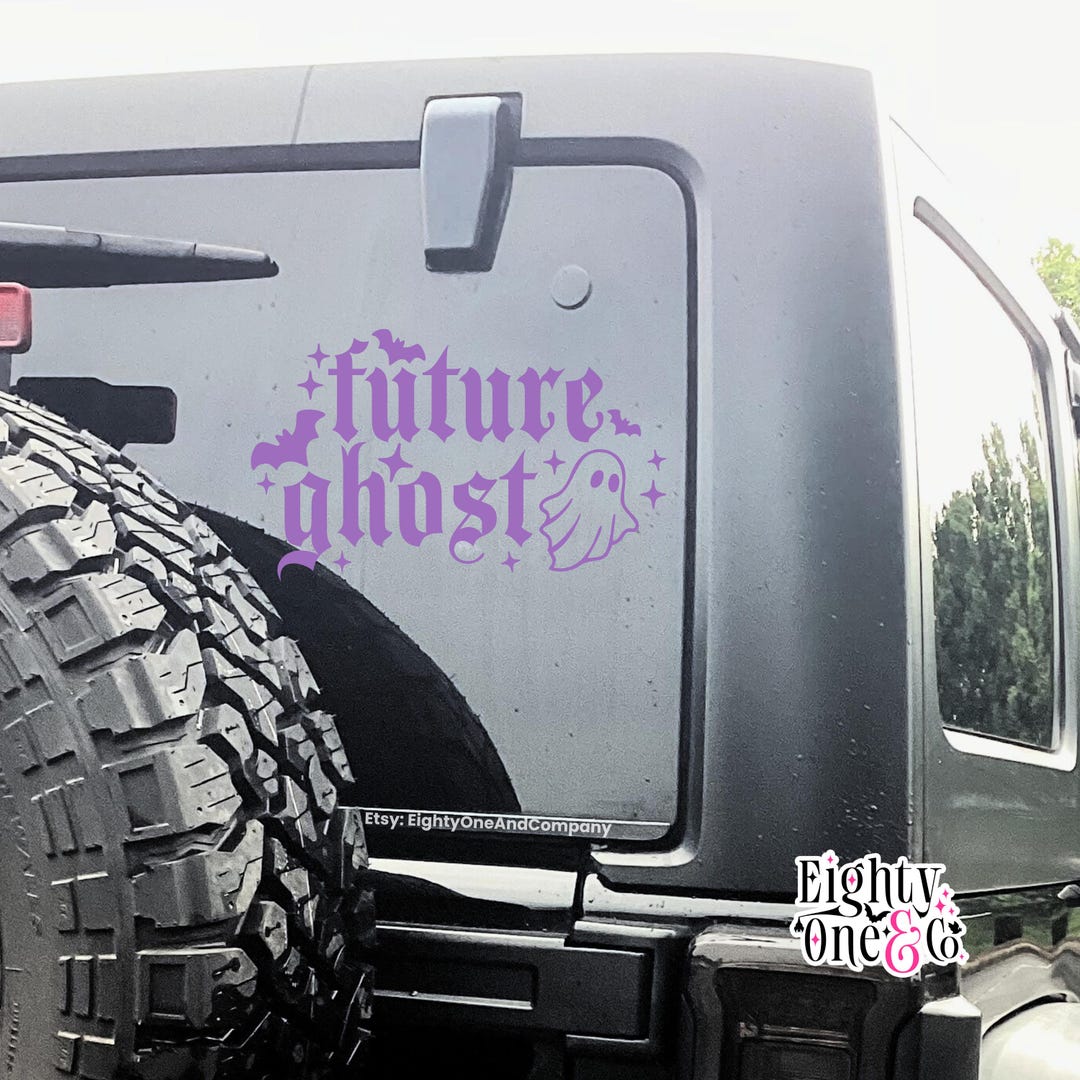 Future Ghost Decal Cute Ghost Bats and Stars Gothic Car Sticker Spooky ...