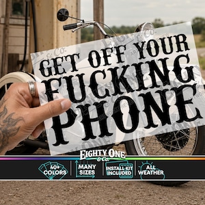 Get off Phone Decal - Etsy