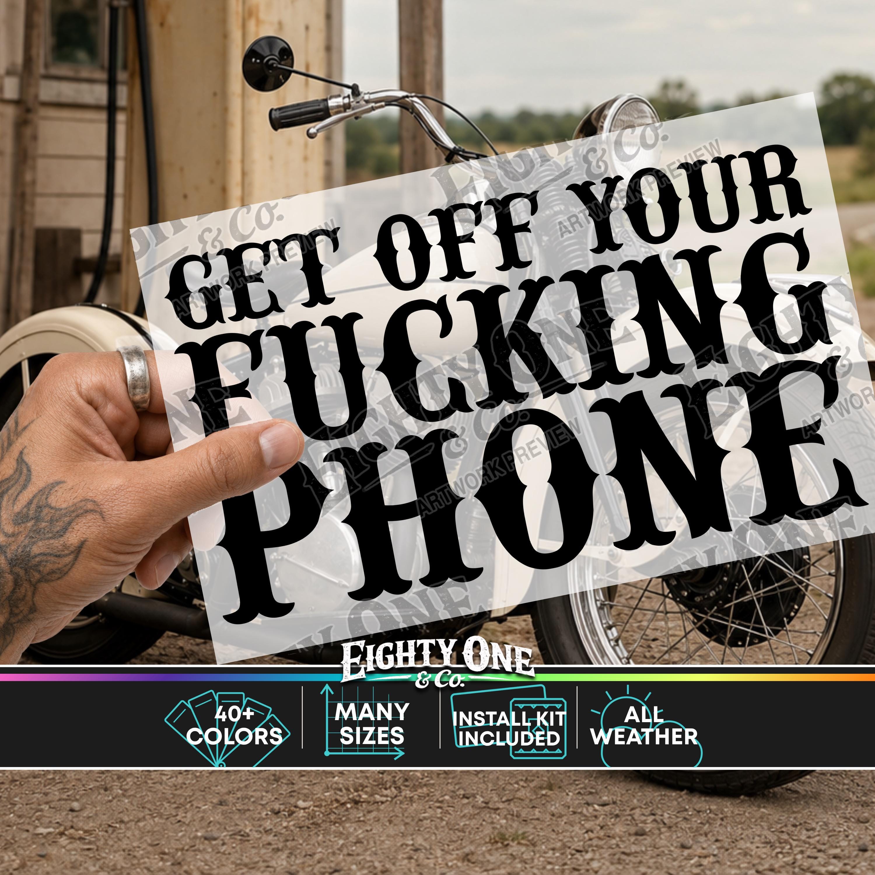 Get off Phone Decal - Etsy