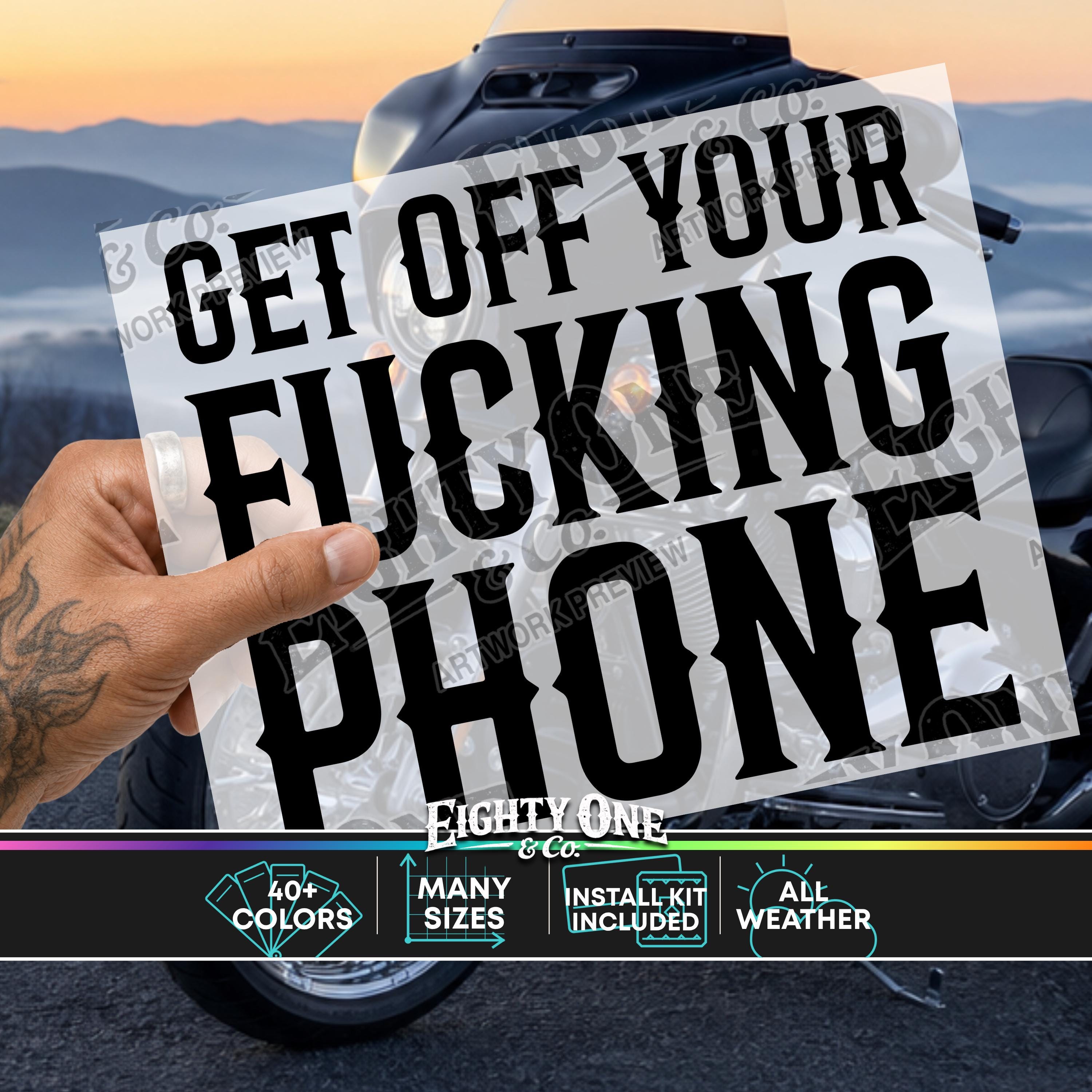 Get off Your Phone Decal - Etsy