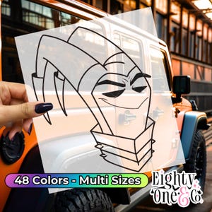 Hazbin Adam decal Fan Art Car Decal Adam Fanart Hazbin Hotel Inspired Art Car Sticker Hazbin Hotel Inspired Adam sticker hazbin Adam Vinyl