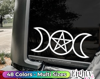 Moon witch witchy car decor moon phase decal goth car decals witchy accessories hydroflask sticker crescent moon moon phase stickers