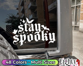 Stay Spooky, Spooky Babe, Spooky Bitch, Spooky Decal, goth car accessories, spooky car accents, bats decal, witchy decals, spooky sticker