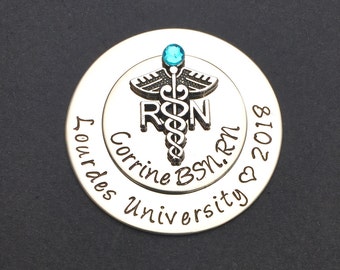 Personalized Nursing Pin / LPN BSN RN / Nurse Pin / Nursing Student ...