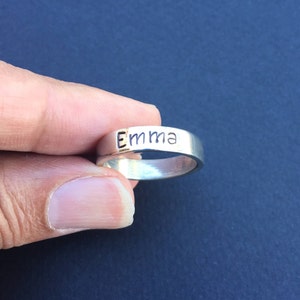 Name Ring, Personalized Ring For Women, Name Ring For Mom, Ring With Kids Name, Mothers Ring, Stackable Name Rings, Gift For Mothers Day