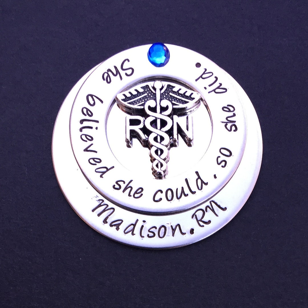 Personalized Nursing Pin / RN Pin / Nursing Student / Nursing Pinning