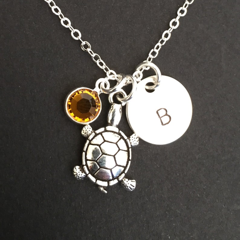 Turtle Necklace Custom Turtle Necklace Beach Lover Gift Etsy