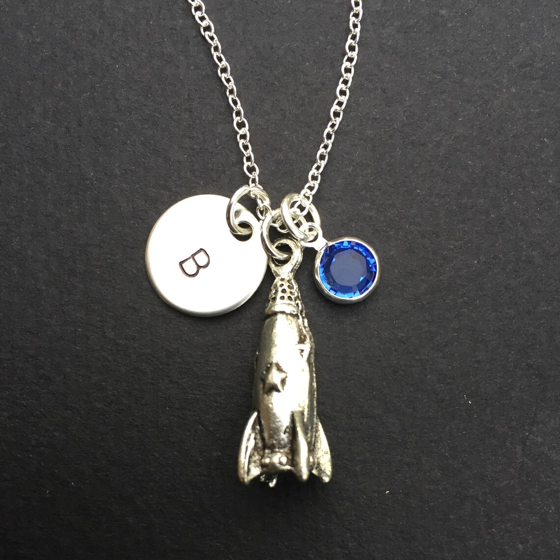 Rocket Necklace Rocket Pendant Rocket Charm Necklace Etsy